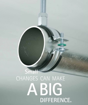 Exemplu montaj colier metalic cu garnitura BIS S2